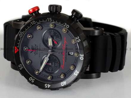Zegarek Męski Vostok Europe Benediktas Vanagas Black Edition IV Titanium VK64-571J431 - Limitowana edycja - Dodatkowy pasek w zestawie