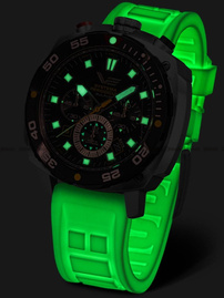 Pasek silikonowy luminescencyjny do zegarka Vostok Europe Systema Periodicum - 24 mm klamra srebrna
