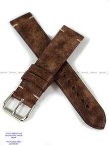 Pasek skórzany ręcznie robiony A. Kucharski Leather - Conceria Il Ponte Maya Simple - chocolate/camel 16 mm