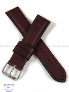 Pasek skórzany ręcznie robiony A. Kucharski Leather - Conceria Puccini Uragano - burgundy/black 28 mm