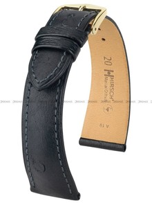 Pasek skórzany ze strusia do zegarka - Hirsch Massai Ostrich 04262150-1-16 - 16 mm