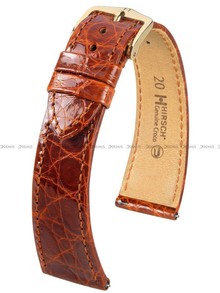 Pasek ze skóry krokodyla do zegarka - Hirsch Genuine Croco 18920870-1-19 - 19 mm - Zwężany