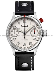 Zegarek Męski Automatyczny Hanhart MonoScope Silver Fluted Bezel 45 mm