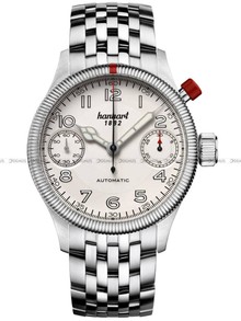 Zegarek Męski Automatyczny Hanhart MonoScope Silver Fluted Bezel 45 mm