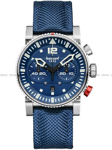 Zegarek Męski Automatyczny Hanhart PRIMUS Pilot Steel Blue 44 mm 740.270-3320