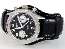 Zegarek Męski Mechaniczny Hanhart 417 ES 1954 Flyback Reverse Panda 39 mm H701.211-7010