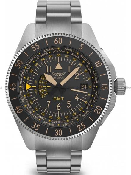 Aviator Airacobra GMT V.1.37.0.303.5 Zegarek Męski