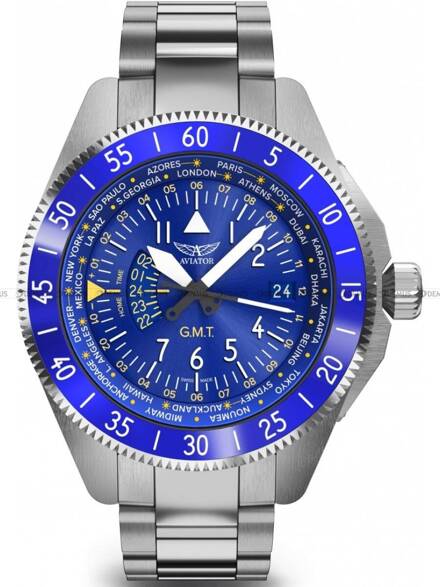 Aviator Airacobra GMT V.1.37.0.308.5 Zegarek Męski