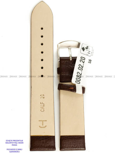 Ciemnobrązowy Pasek skórzany do zegarka - Horido 0082.02.12 - 12 mm