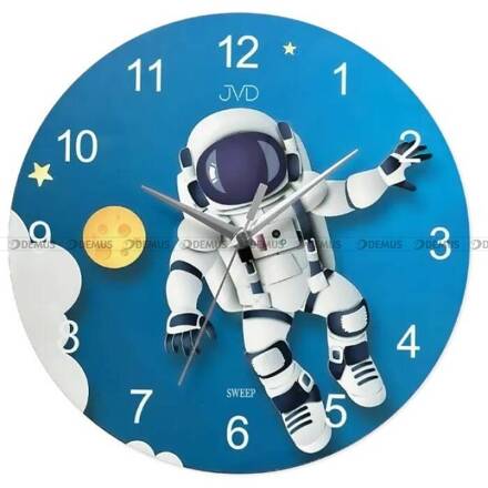 Dziecięcy zegar ścienny astronauta JVD HJ107 - 30 cm