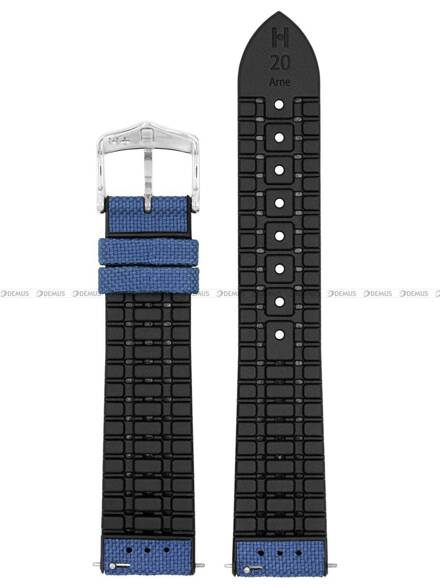 Pasek metariałowo-kauczukowy do zegarka - Hirsch Arne 0925090080-2-22 - 22 mm