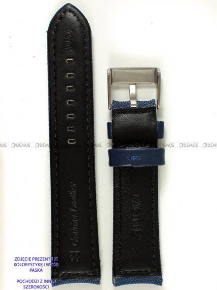 Pasek skórzano-nylonowy do zegarka - Pacific W34.24.5.5 - 24 mm