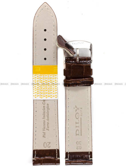 Pasek skórzany do zegarka - Diloy 402.20.2 - 20 mm