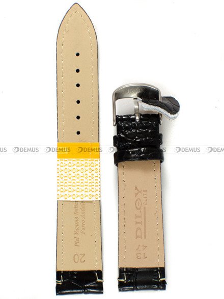 Pasek skórzany do zegarka - Diloy 412.20.1 - 20 mm