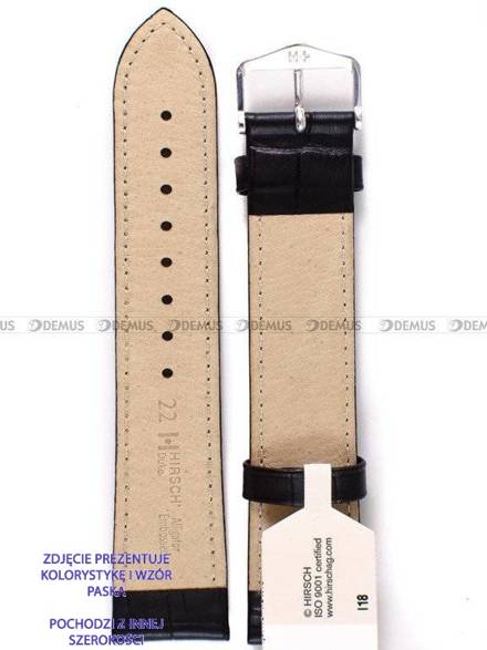 Pasek skórzany do zegarka - Hirsch Duke 01028250-2-24 - 24 mm - XL