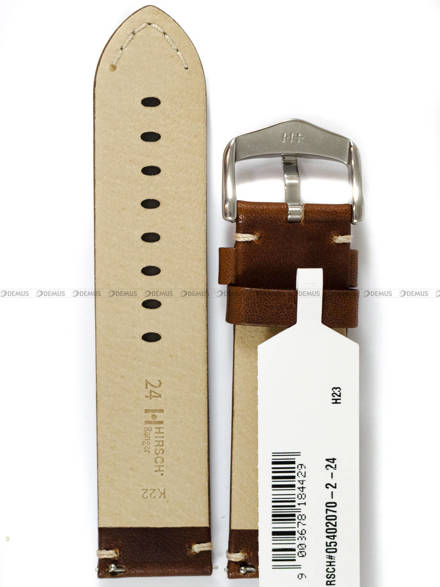Pasek skórzany do zegarka - Hirsch Ranger 05402070-2-24 - 24 mm
