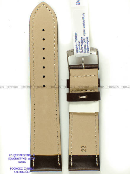 Pasek skórzany do zegarka - Morellato A01X4937C23032CR24 - 24 mm