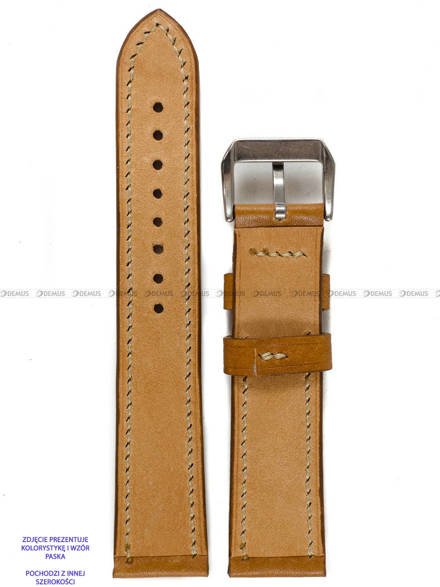 Pasek skórzany ręcznie robiony A. Kucharski Leather - Conceria Il Ponte Maya - cognac/camel 24 mm