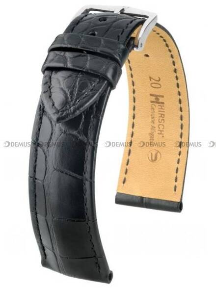 Pasek skórzany z aligatora do zegarka - Hirsch Genuine Alligator 10220759-2-22 - 22 mm