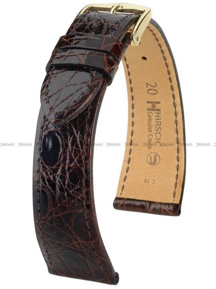 Pasek skórzany z krokodyla do zegarka - Hirsch Genuine Croco 01808010-1-22 - 22 mm