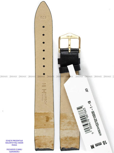 Pasek zaczepowy klejony skórzany do zegarka - Hirsch Toronto 03702150OE-1-12 - 12 mm
