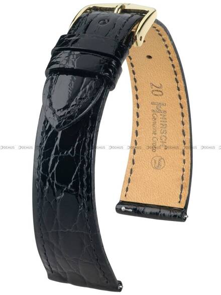 Pasek ze skóry krokodyla zwężany do zegarka - Hirsch Genuine Croco 01808150-1-20 - 20 mm