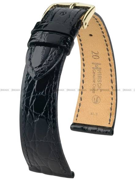 Pasek ze skóry krokodyla zwężany do zegarka - Hirsch Genuine Croco 18900850-1-13 - 13 mm