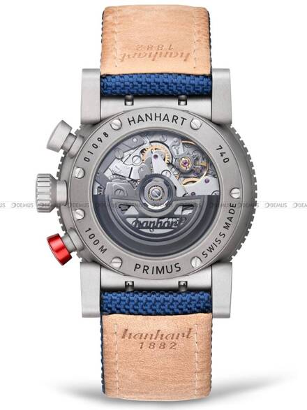 Zegarek Męski Automatyczny Hanhart PRIMUS Carrier Pilot 44 mm 740.271-3320