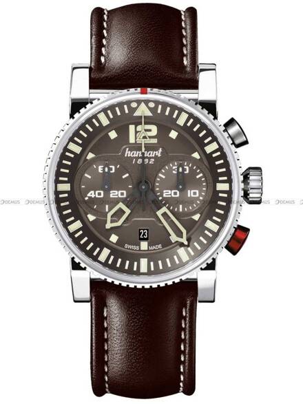 Zegarek Męski Automatyczny Hanhart PRIMUS Pilot Brown 44 mm 740.280-0120