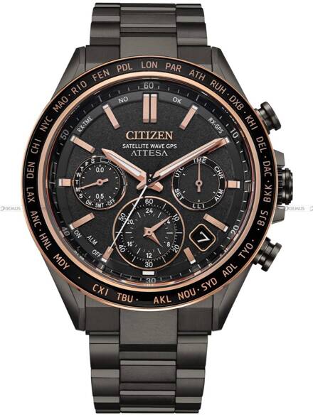 Zegarek Męski Citizen Attesa Eco-Drive SATELLITE WAVE GPS CC4074-61W