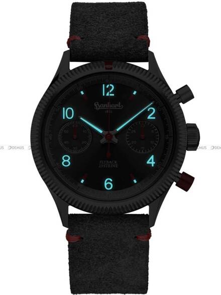 Zegarek Męski Mechaniczny Hanhart Red X Grey 39 mm H702L.240-0310 - Dodatkowy stoper w zestawie