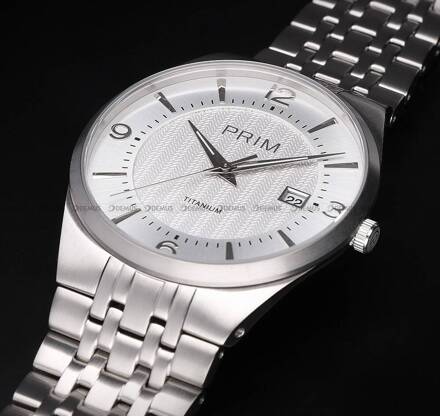 Zegarek Męski PRIM Slim Titanium - A - W01P.13166.A