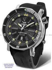 Pasek silikonowy do zegarka Vostok Europe Lunokhod - VE-25-Black-S - 25 mm