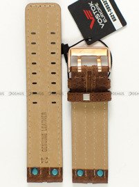 Pasek skórzany brązowy z klamerką z różowego złota do zegarka Vostok Europe Expedition North Pole 6S21-5953230 - 24 mm