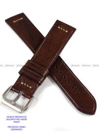 Pasek skórzany ręcznie robiony A. Kucharski Leather - Ecbatana - Tobacco/Camel - 22 mm