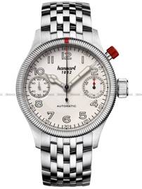 Zegarek Męski Automatyczny Hanhart MonoScope Silver Fluted Bezel 45 mm - 733.220-6428