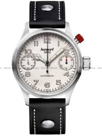 Zegarek Męski Automatyczny Hanhart MonoScope Silver Smooth Bezel 45 mm