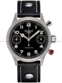 Zegarek Męski Automatyczny Hanhart PIONEER TwinDicator Black Smooth Bezel 45 mm 730.210-0010