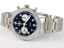 Zegarek Męski Mechaniczny Hanhart 417 ES Flyback Reverse Panda 42 mm H721.211-6428