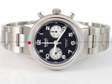 Zegarek Męski Mechaniczny Hanhart 417 ES Flyback Reverse Panda 42 mm H721.211-6428